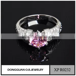 New Design Fashion Single Stone Pink Ring / Fashion Ring Jewelry Wholesale thumbnail-2