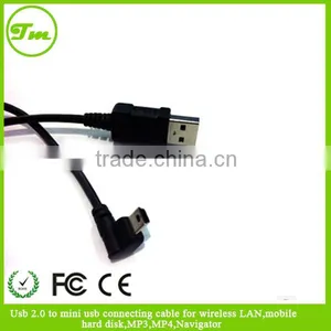 Usb 2.0 to Mini Usb Connection Cable for Wireless LAN,mobile ,hard Disk,MP3,MP4,Navigator thumbnail-1
