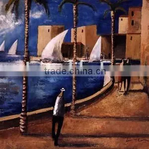 High Quality Handmade Stretched Seascapes Canvas Oil Painting thumbnail-1