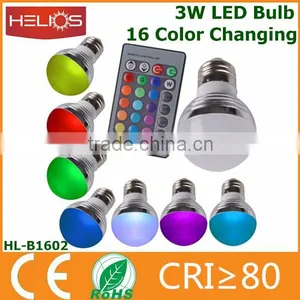 Express 110v 220v 3w Color Remote Led Bulb thumbnail-1