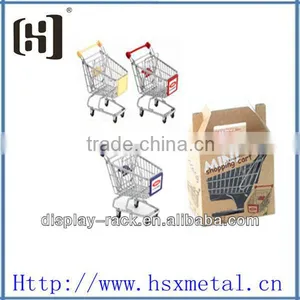 Chrome Mini Supermarket Trolley Cart / Mini Cart Trolley HSX-S453 thumbnail-1
