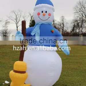Christmas Airblown Inflatable Snowman and Broom thumbnail-1