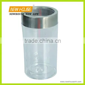 High Quality Plastic Ice Bucket Wine Cooler With PS Double Wall Design thumbnail-1