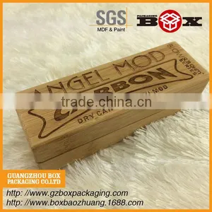 2 Boards Bamboo Box With Laser-engraved Logo For Small Gift thumbnail-2
