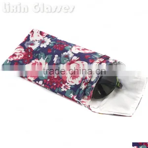 Floral Design Cloth Bag Small Sunglasses Pouches Flower Reading Glass Bag Accessories Bag Phone Gag 85*175mm BDH01X thumbnail-3