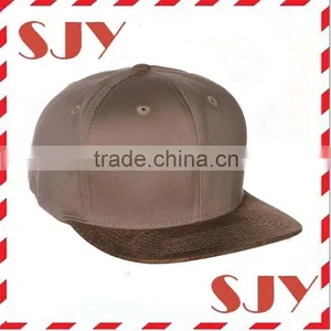 Custom Blank Flat Brim Snapback Suede Baseball Cap thumbnail-1