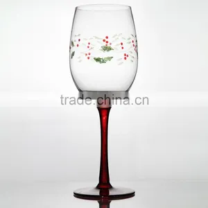 Hot Selling Christmas Painted Wine Glass Decoration Color Wine Glass for Christmas thumbnail-3