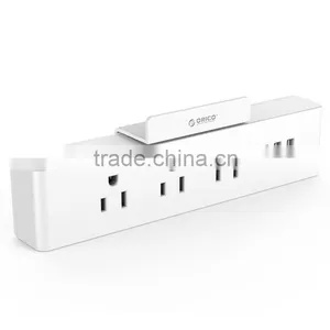 Mini USB Power Strip Travel Smart Socket 3 Outlet 3 USB PORT With Stand for Phone and Ipad thumbnail-1