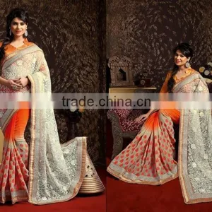 BLACK NET SAREE ONLINE thumbnail-2