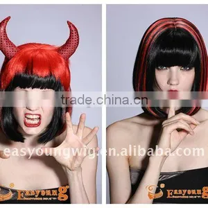 Cheap Red Halloween Synthetic Wigs, Anime Cosplay Wig thumbnail-1