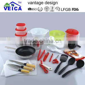 42pcs Stainless Steel Cookware and Plastic Utensil thumbnail-1
