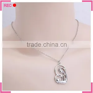 Meaningful Pendant Necklace for Women, Mom and Son Alloy Necklace thumbnail-4
