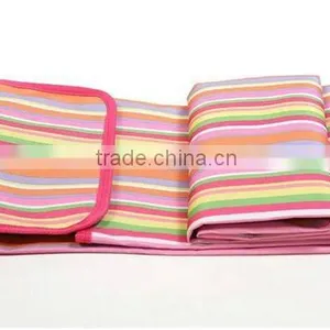 Oxford Cloth Striped Printed Folding Picnic Blanket thumbnail-4