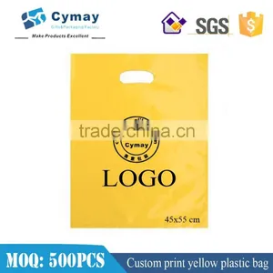 Yellow Plastic Bag With Custom Logo Print45x55cm thumbnail-1