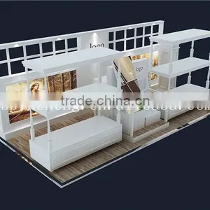 Cosmetic Shop Counter Design, Display Showcase With Mirror for Boutique thumbnail-3