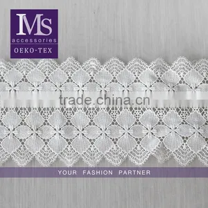 Good Looking 13cm White Polyester Embroidery French Lace thumbnail-1