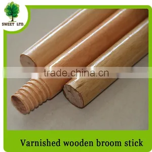 Good Quality Hot Sale Products Wooden Varnished Broom Stick for Sweeping Brooms thumbnail-1