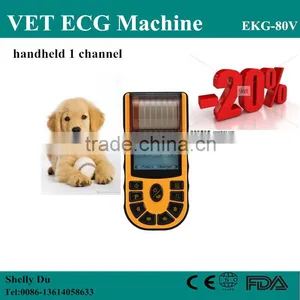 2016 Cheap Price CE&ISO Single Channel Veterinary/VET Portable Electrocardiograph ECG Machine EKG Machine Price EKG-80V-Shelly thumbnail-1