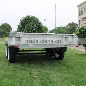 High Quality Hot Dipped Galvanized Heavy Duty Tandem Box Trailer With Caged thumbnail-4