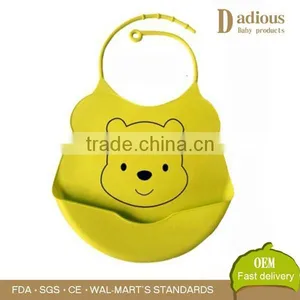 BPA Free Silicone Baby Bib Soft Infant Feeding Baby Kids Bibs thumbnail-5