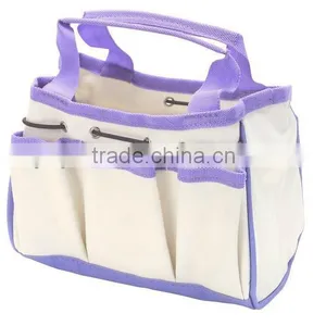 Garden Tool Bag Garden Rubbish Wheelin Bin Tool With Iron Wood Plastic Fabric Material thumbnail-1