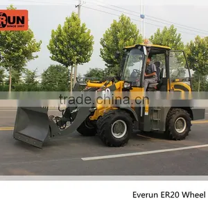 Qingdao Everun Mini Wheel Loader(2.0Ton),Construction Machinery,Articulated Loader With V Snow Blade thumbnail-1