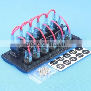 12V 6 Way Led Rocker Switch Marine Wall Panel thumbnail-4