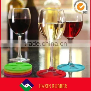 Novelty Wine Coaster Sets Custom Silicone Wine Glasses Coasters thumbnail-6