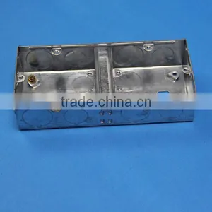 2017 New Mould GI Metal Boxes 1+1 Gang 47MM Sizes Irap Gang Boxes thumbnail-4