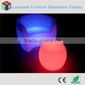 Manufacturer Die48*H40CM PE LED Drum Chair/plastic LED Light up Chair With Remote Control 16 Mix Changeable Colors thumbnail-6
