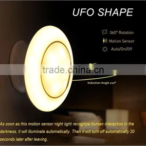Cool Creative Rotating UFO Night Light, USB LED Motion Sensor Decorative Room Floor Night thumbnail-2