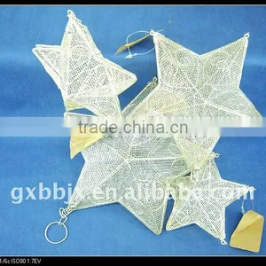 White Wire Star Shape Christmas Homemade Decorative Crafts thumbnail-1