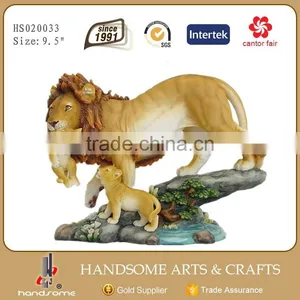9 Inch Resin Lifelike Home Decoration Animal Sculpture Lion Statues thumbnail-1