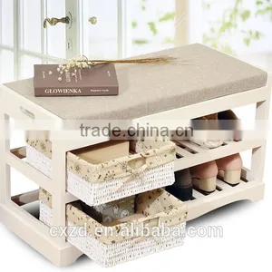 Modern Factory Wooden Shoes-changing Bench thumbnail-1