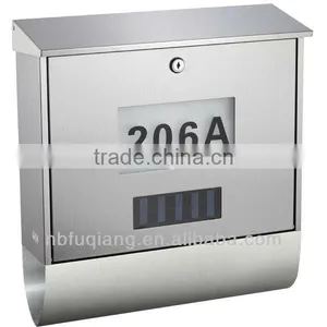 FQ-125 Modern Wall Mounted Stainless Steel House Numbers Mailbox Cast Aluminum Letterbox thumbnail-1