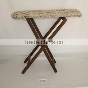 Brown Pine Frame Folding Wooden Ironing Board Made In Cao County Haixin thumbnail-2