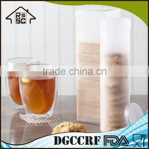 NBRSC 2-Piece Stackable Transparant Biscuit Plastic Storage Container Cookie Boxes Wholesale thumbnail-1