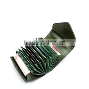 Colorful Factory Direct Wholesale Lichi Pattern Genuine Leather Customize RFID Blocking Card Holder thumbnail-6