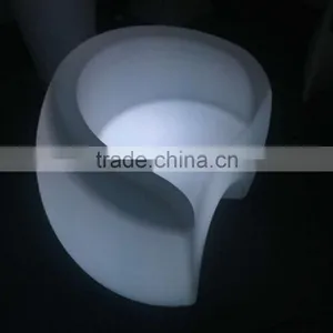 Modern Classic Plastic Colorful Lighting Illuminated RGB LED Chair With Table thumbnail-2