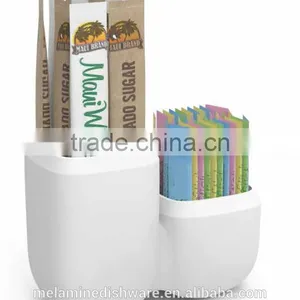White 2 Sections Melamine Storage Box for Hotel thumbnail-1