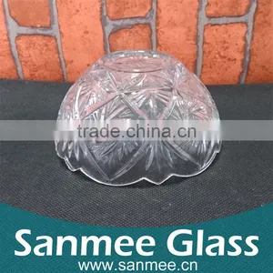 Embossed Sunflower Shpae Clear Glass Bowl Crystal Glass Sugar Bowl thumbnail-2