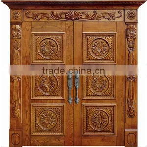 Luxury Handcarve Oak Door for Villa External Entry BF11-0512a thumbnail-1