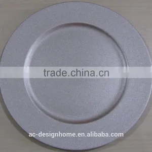 SILVER GLITTER PP PLASTIC CHARGER PLATE thumbnail-1