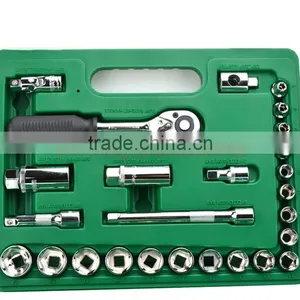 26pcs Socket Set Ratchet Wrench Set 3/8" CRV Auto Repair Tools thumbnail-2