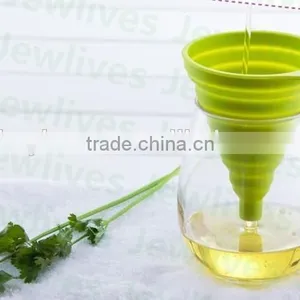 Cooking Funnel Food Grade Kitchen Silicone Rubber Funnel Silicone Foldable Funnel thumbnail-2