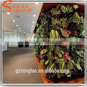Cheap Plastic Artificial Leaf Wall Garden Green Wall thumbnail-5
