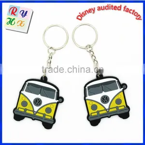 Silicone Metal Key Ring , Lovely Cute Cartoon PVC Silicone Key Ring Chain Tool Gift thumbnail-5