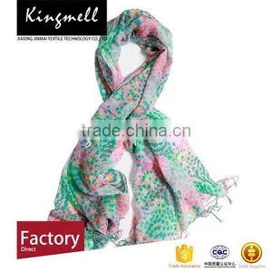 Custom 2017 Newest Contrast Color Style of Digital Print Silk Scarf thumbnail-2