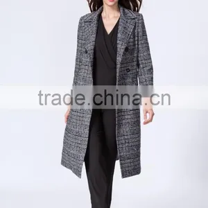 High Quality Low MOQ Fabulous Newest Fashion Design Grey Color Midi Length Women Coats Winter 2015 thumbnail-2