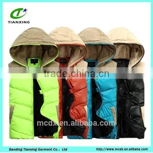 Winter Men's Down Vest Warm Hooded Vest Casual Cotton-padded Jacket Slim Coat thumbnail-1